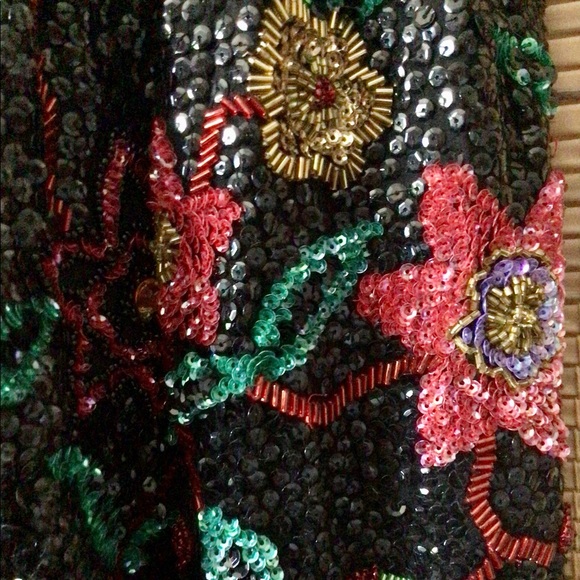 Stunning beaded, sequins, 💯% silk - Picture 7 of 16